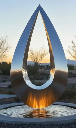 مجسم ستانلس ستيل قطرة