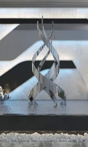 مجسم جمالي ستانلس ستيل تجريدي مميز