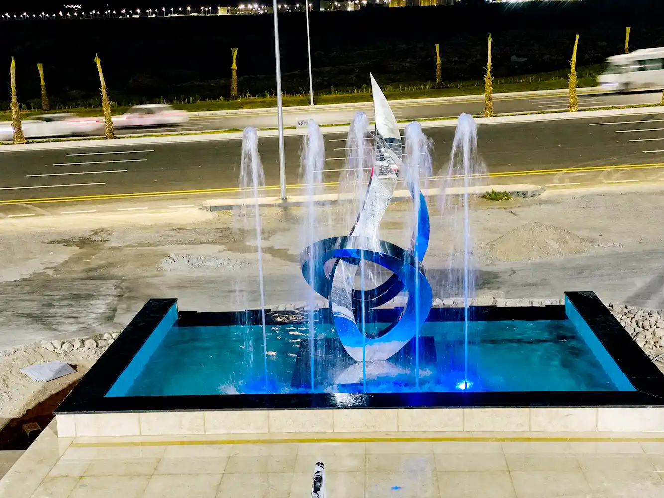 المسار المائي بالنوافير المسار المائي بالنوافير في المشهد النهائي لمشروع الممشى