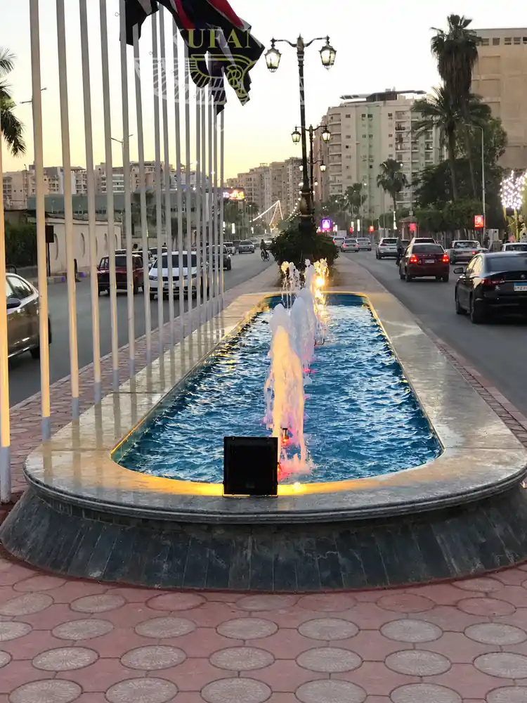الإخراج النهائي ٧ نافورة راقصة جاهزة للتشغيل بمحافظة البحيرة